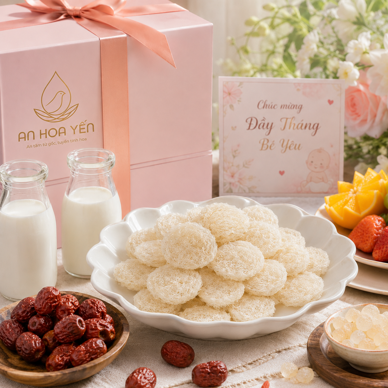Quà đầy tháng yến sào: chọn cho mẹ hay gia đình?